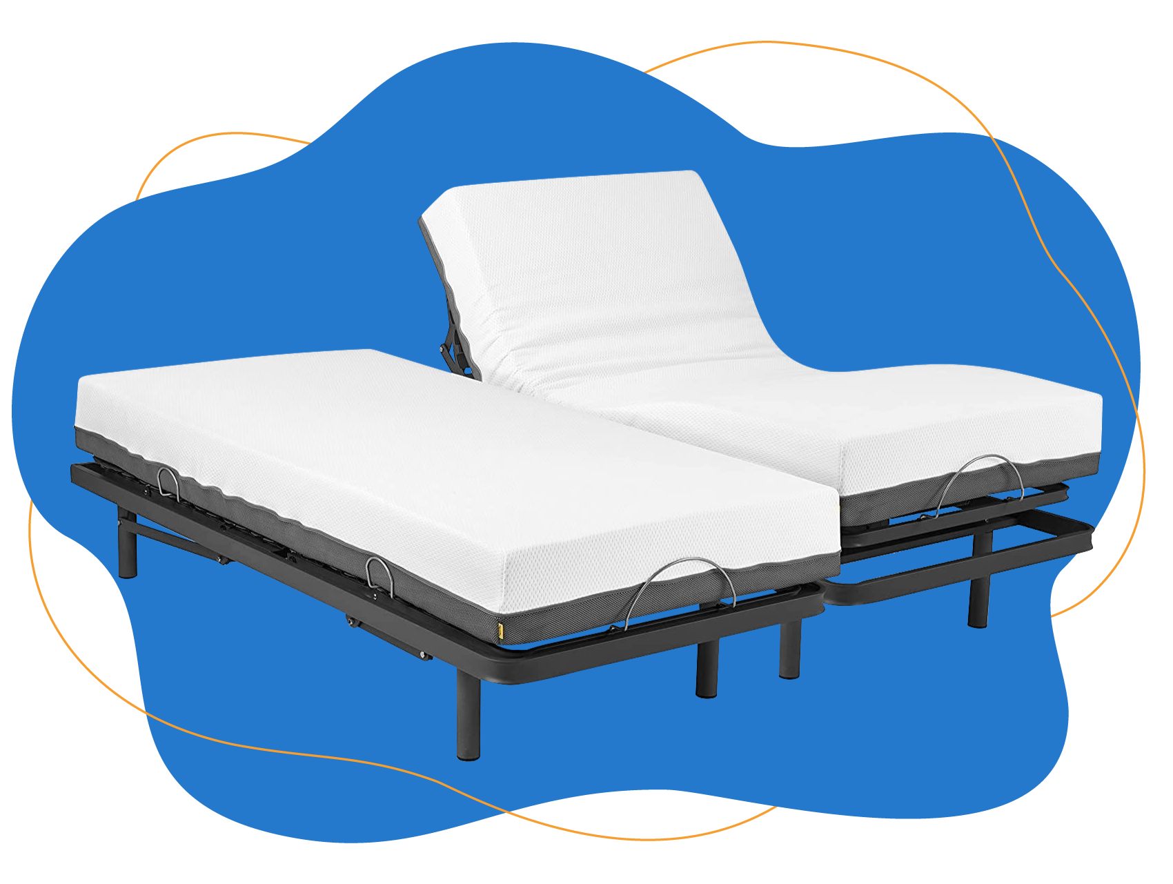 Gerialife® Cama articulada con colchón Sanitario viscoelástico