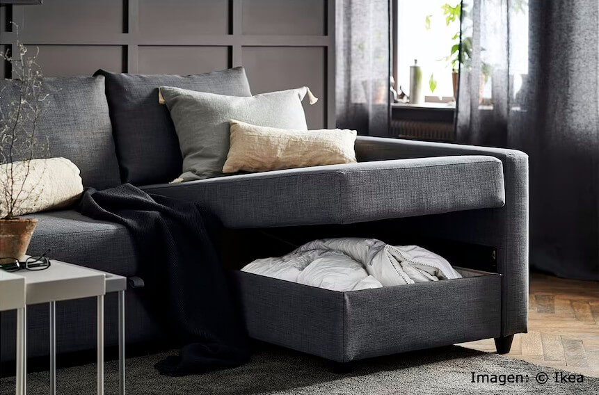 sofa cama con almacenamiento Friheten