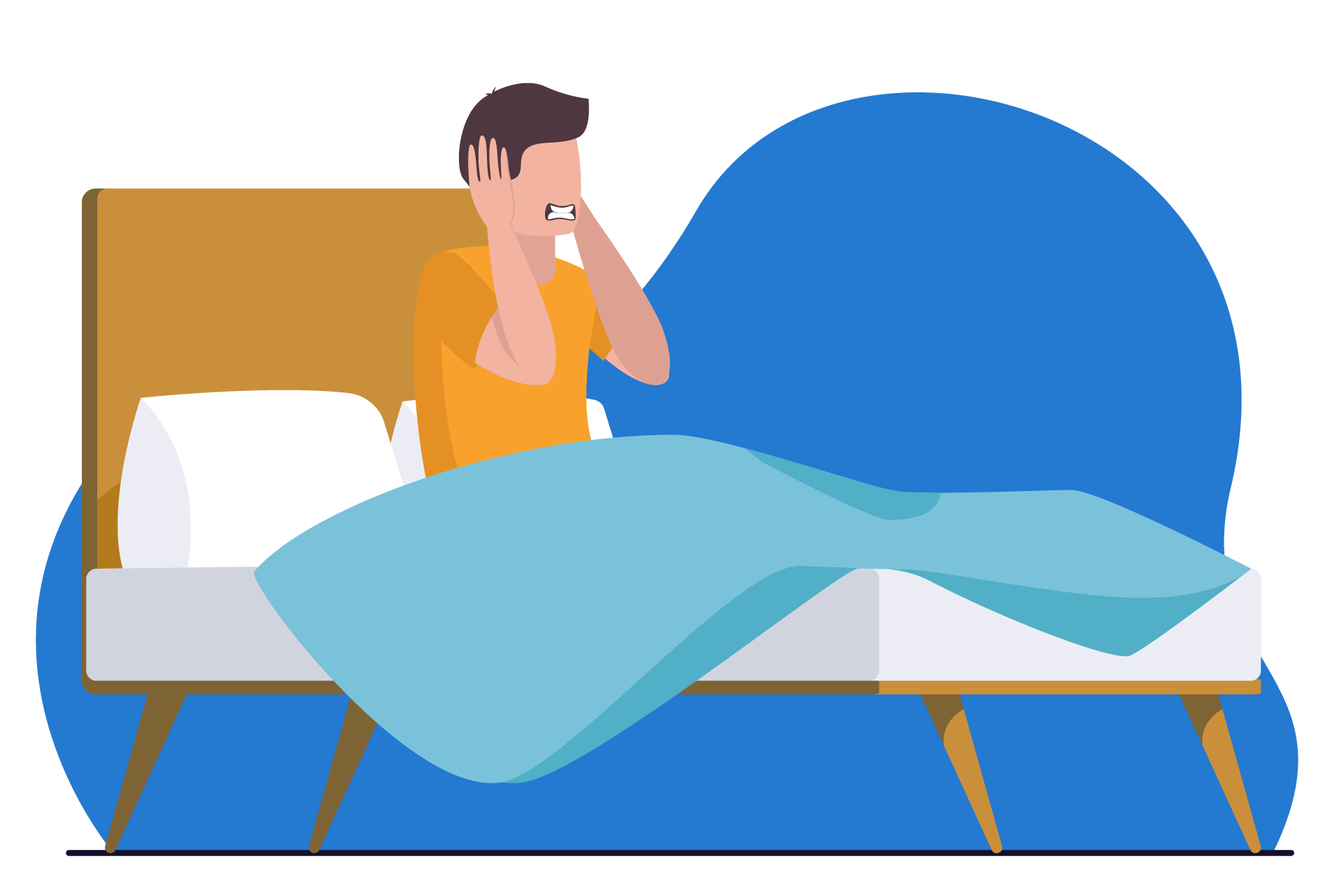 L'homme ne peut pas dormir à cause du bruit