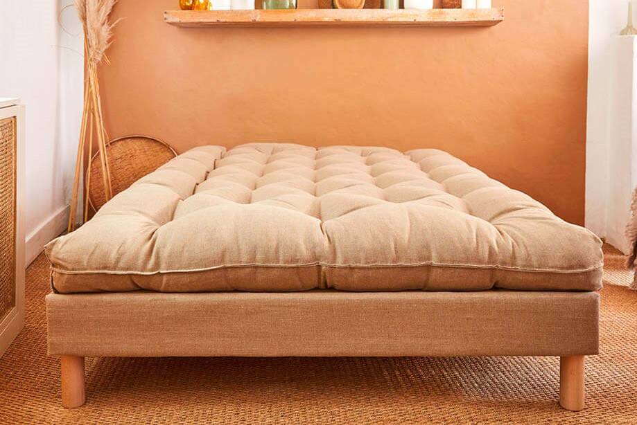 Matelas lit futon sofa fauteuil pliable pliant 200x70x10 cm chauffeuse 1  place