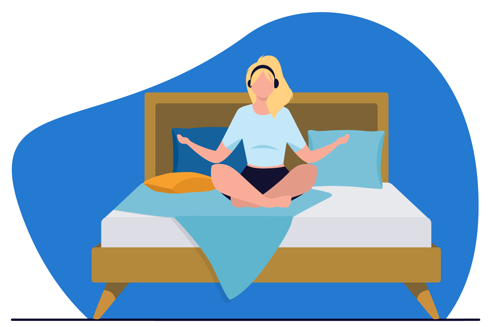 meditando antes de dormir