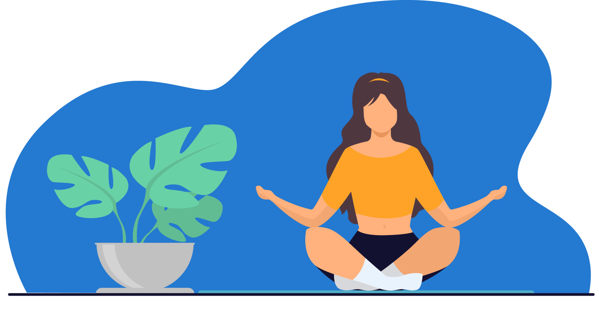 mujer meditando