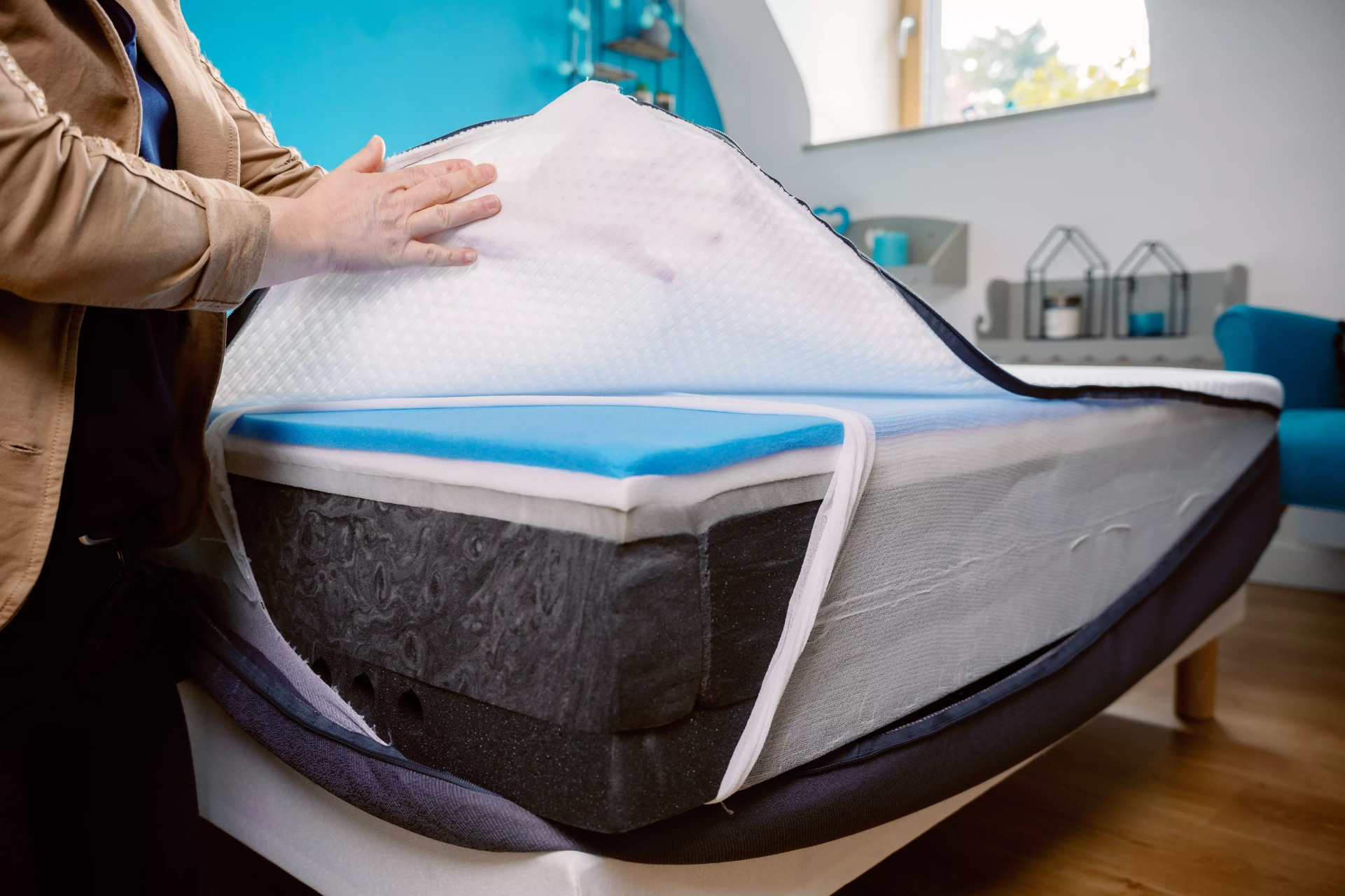 Pocketveermatrassen en comfortlaag