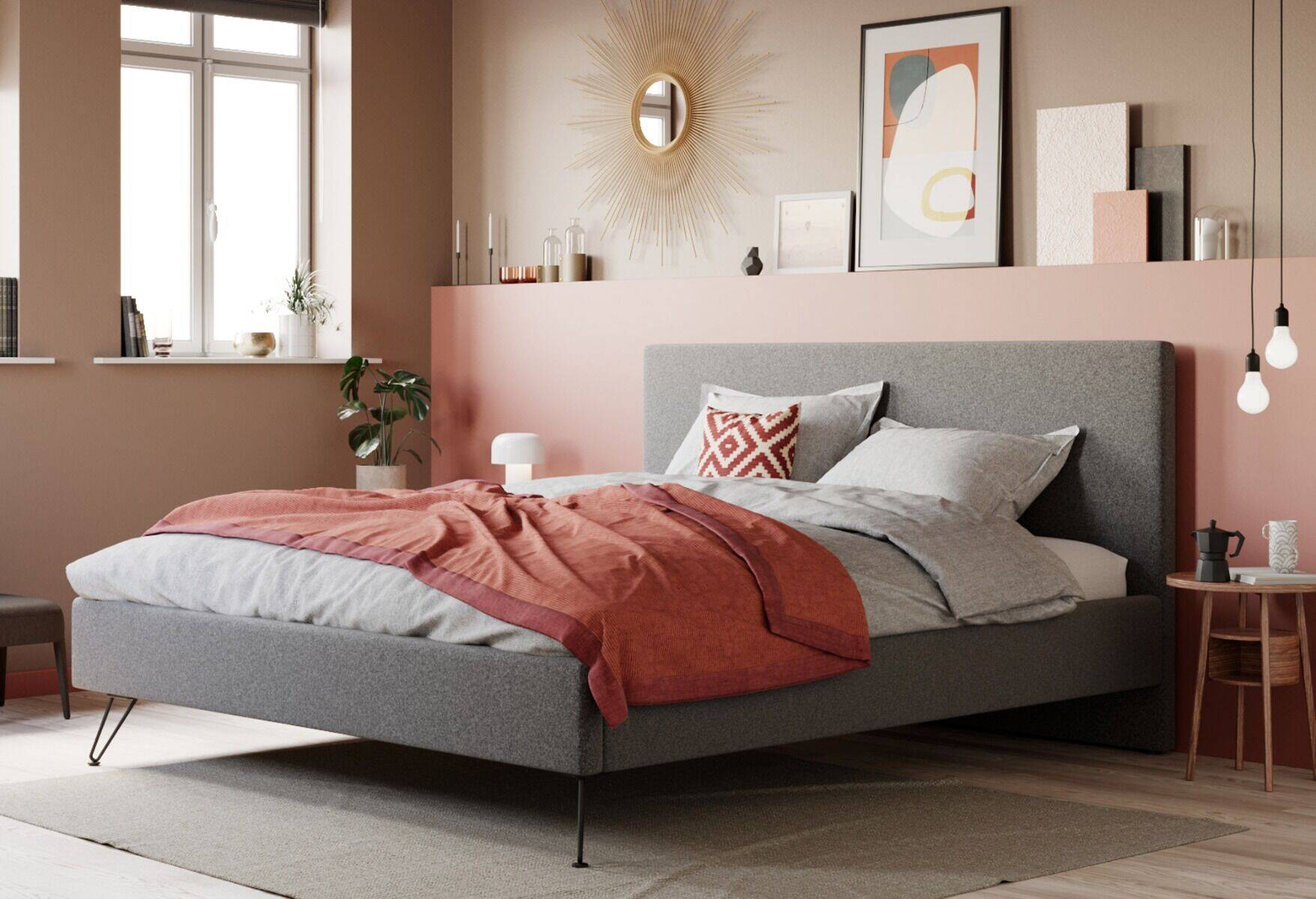 Swiss Sense gestoffeerd bedframe