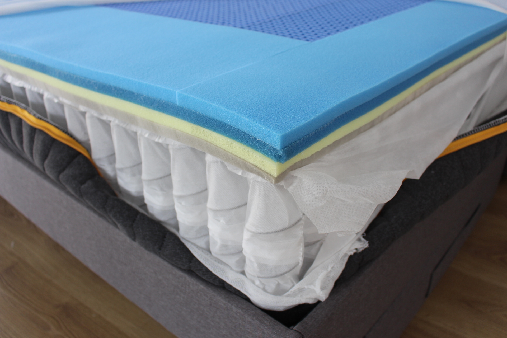 camada de molas ensacadas do colchão zero gravity