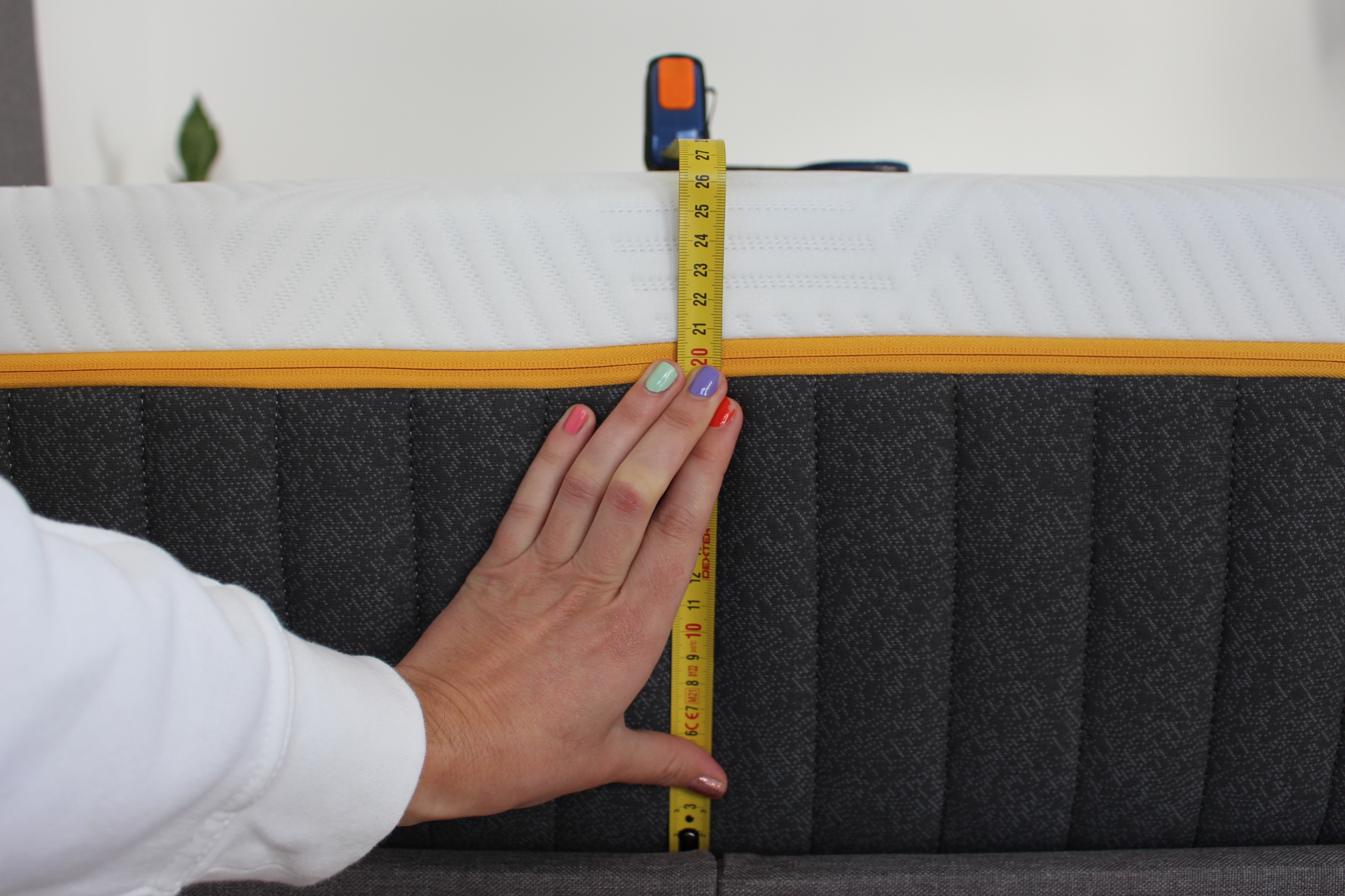 medir a espessura do colchão zero gravity