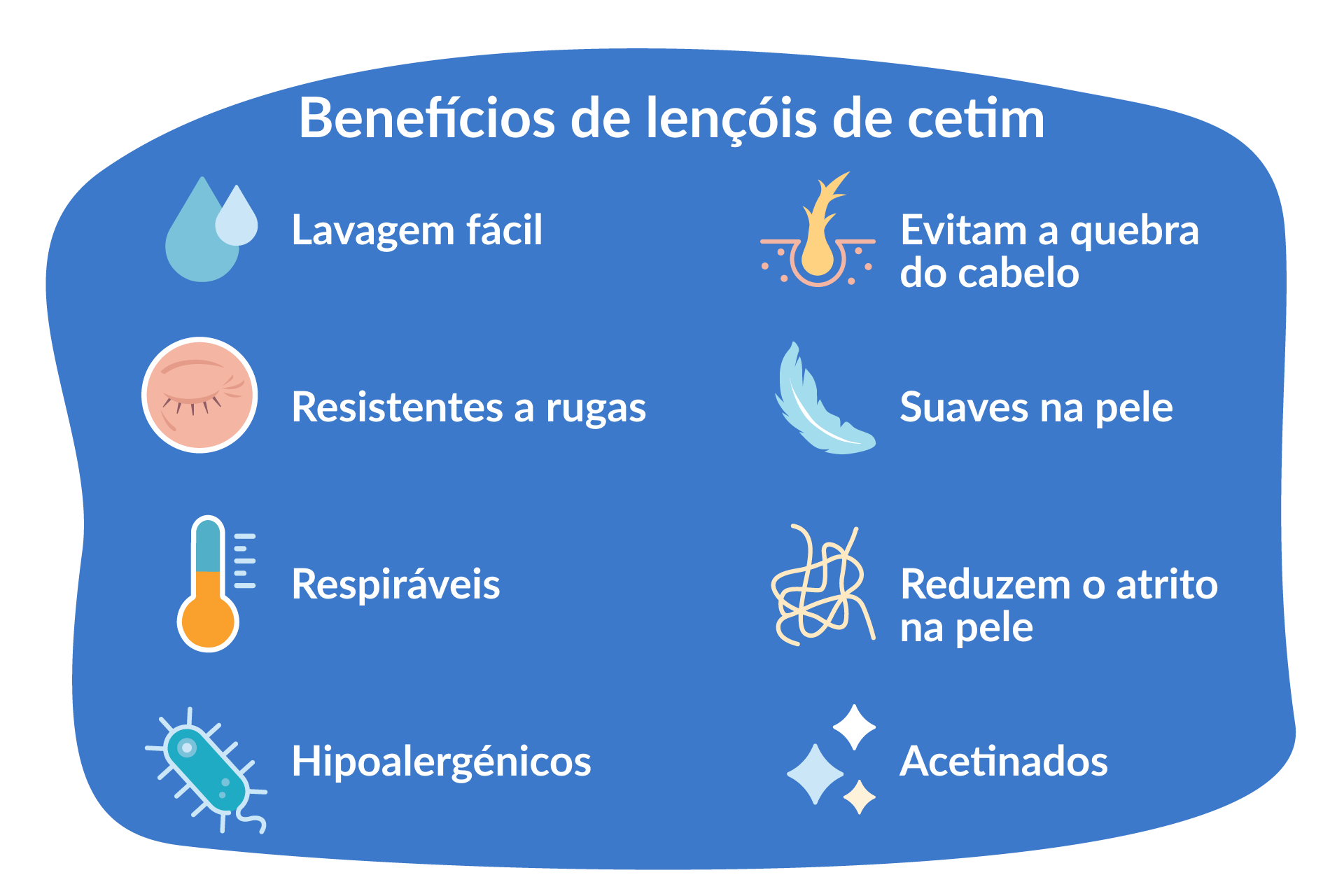 benefícios lençóis de cetim