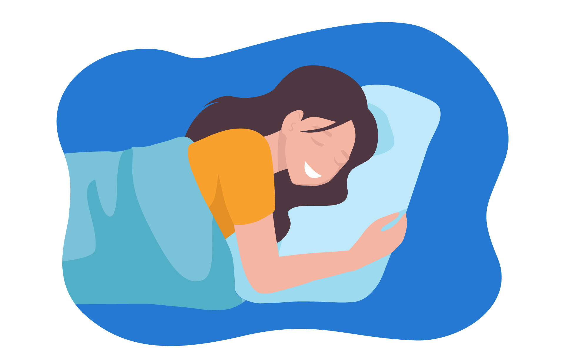 pessoa a dormir na cama