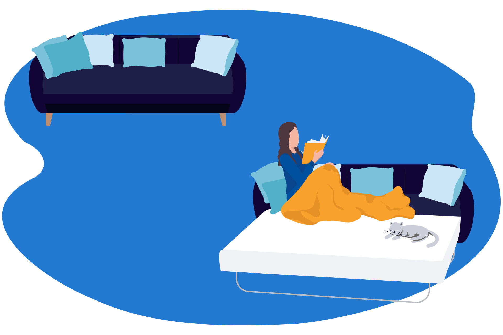 cómo abrir un sofá cama