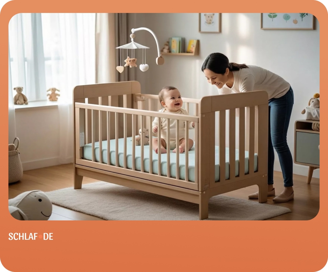 Ab wann der Übergang von der Babywiege zum Gitterbett Cover Image