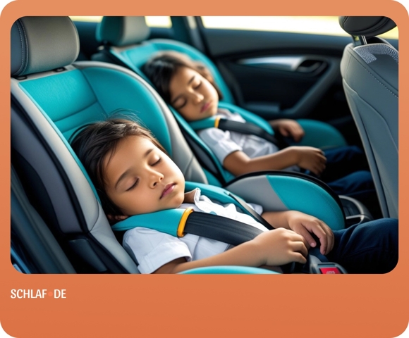 Kinder im Auto schlafen